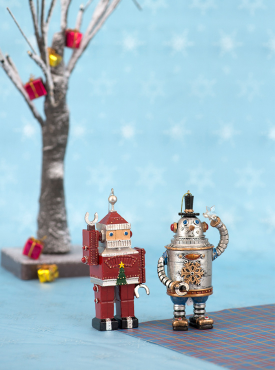 ロボットクリスマスオーナメントセット