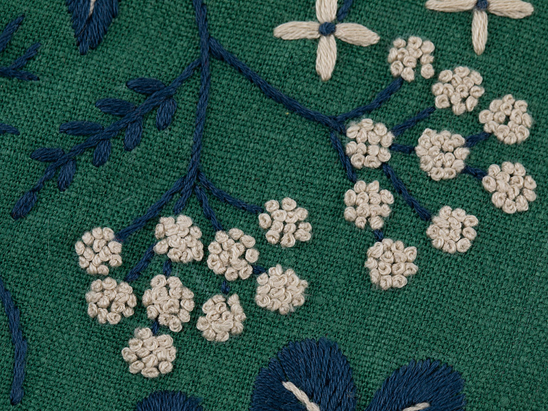 レッド＆グリーンのサンプラー～『刺繍で描く植物模様』刺しゅうキットシリーズ
