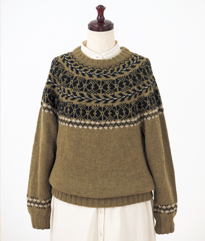 ヨーク編みのセーター