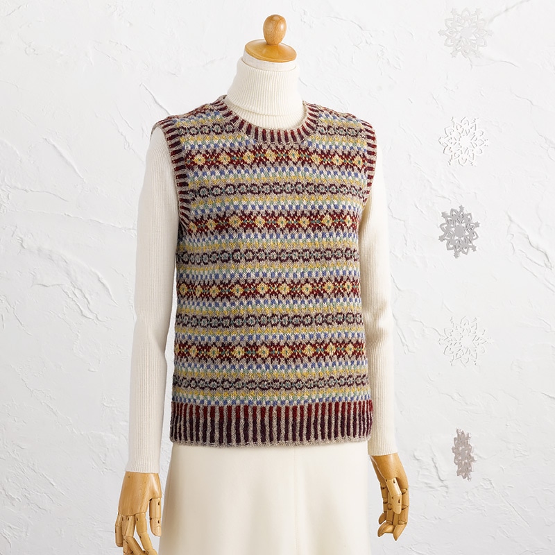 フェアアイルニット通信講座 雪柄と鎖ａ キット 手づくりタウン 日本ヴォーグ社