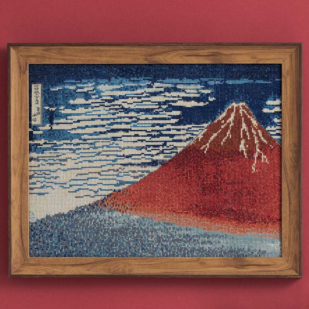 ホビーラホビーレ クロスステッチフレーム 葛飾北斎 富嶽三十六景［凱風快晴］
