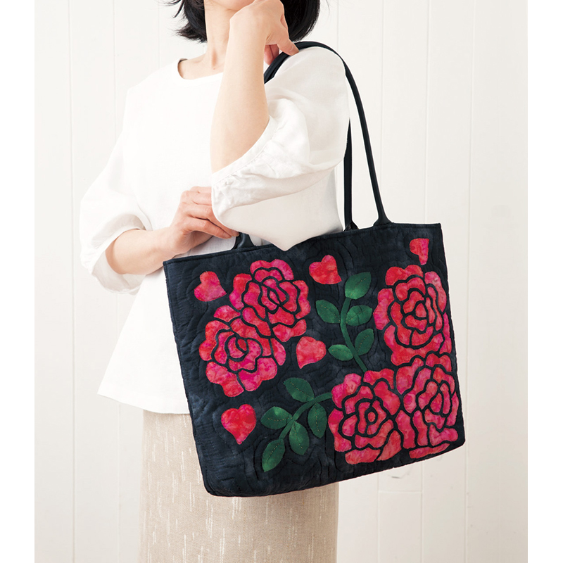 花びら舞うバラのステンドバッグ キット 手づくりタウン 日本ヴォーグ社