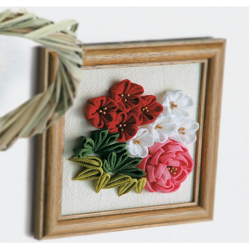 つまみ細工のフラワーブーケ 冬 キット 手づくりタウン 日本ヴォーグ社