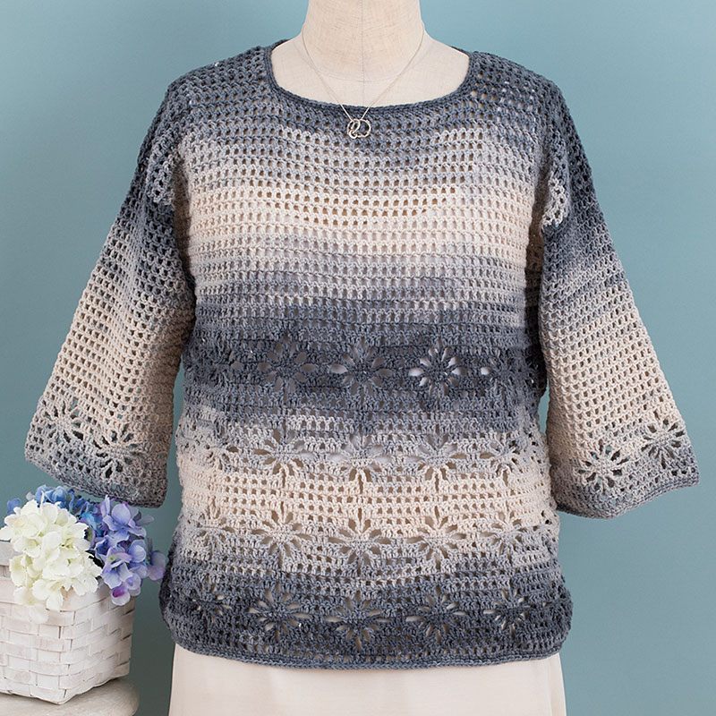 まっすぐ編みの七分袖セーター: キット | 手づくりタウン 日本ヴォーグ社