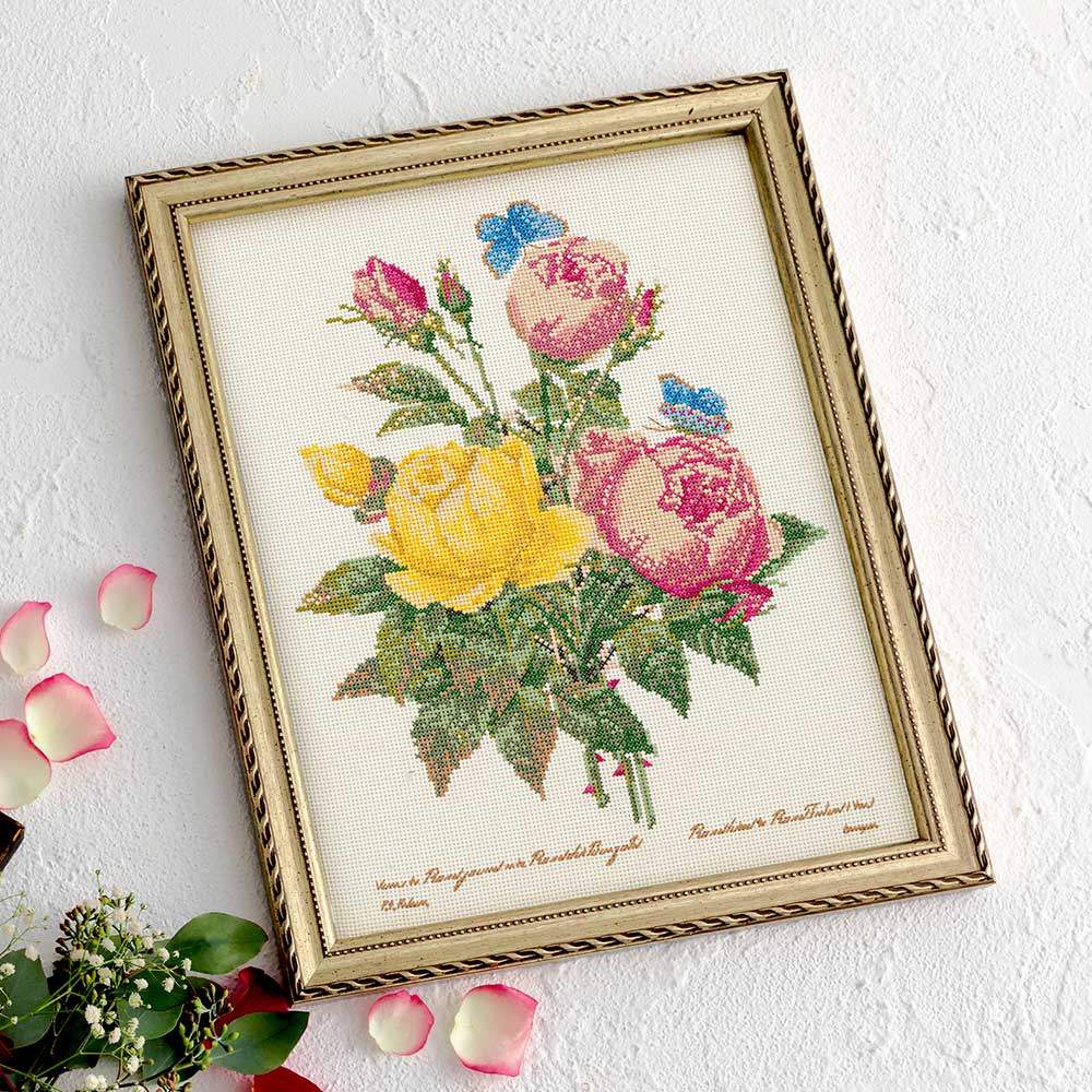 花　花瓶　十字刺繍　クロススティック　完成品 4971451175448.jpg