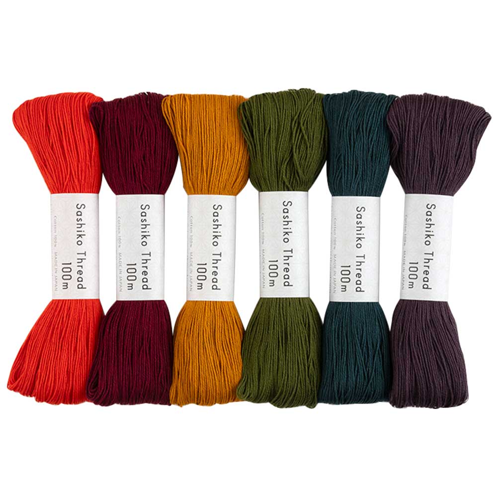 Sashiko　Thread　100m［単色］6色セット