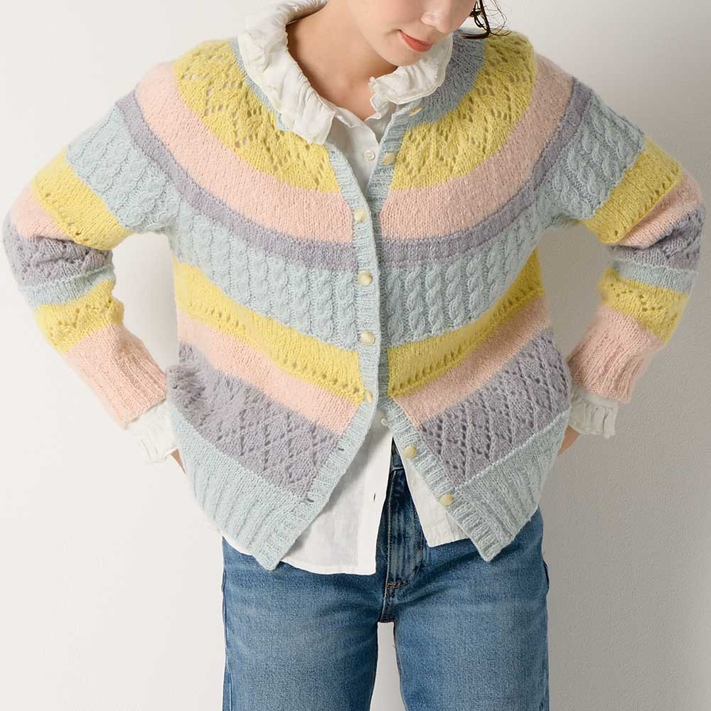 レシピ付糸セット＞モチーフのロングカーディガン: 材料・用具